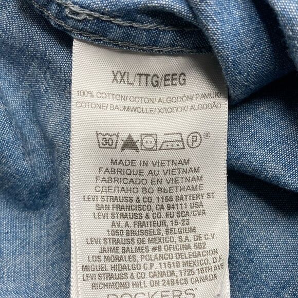 DOCKERS 2X  Long Sleeve Button Down Shacket Shirt - Picture 6 of 11